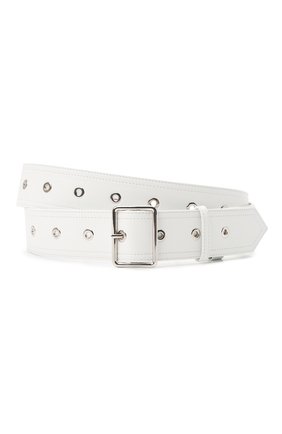 Женский кожаный ремень ALEXANDER MCQUEEN белого цвета по цене 103500 руб., арт. 681558/1BR17 | Фото 1 Женский кожаный ремень ALEXANDER MCQUEEN белого цвета, арт. 681558/1BR17 | Фото 1