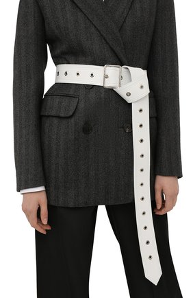 Женский кожаный ремень ALEXANDER MCQUEEN белого цвета по цене 103500 руб., арт. 681558/1BR17 | Фото 2 Женский кожаный ремень ALEXANDER MCQUEEN белого цвета, арт. 681558/1BR17 | Фото 2