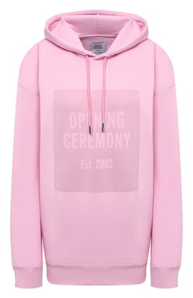 Женский хлопковое худи OPENING CEREMONY розового цвета по цене 24300 руб., арт. YWBB006F21FLE001 | Фото 1 Женский хлопковое худи OPENING CEREMONY розового цвета, арт. YWBB006F21FLE001 | Фото 1 (Материал внешний: Хлопок; Женское Кросс-КТ: Худи-одежда; Рукава: Длинные; Стили: Спорт-шик; Длина (для топов): Стандартные, Удлиненные)