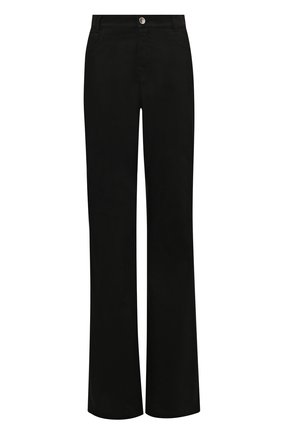 Женские джинсы RAF SIMONS черного цвета, арт. 212-W300-10032 | Фото 1 (Материал внешний: Хлопок, Деним; Длина (брюки, джинсы): Удлиненные; Кросс-КТ: Деним; Силуэт Ж (брюки и джинсы): Расклешенные; Стили: Кэжуэл)