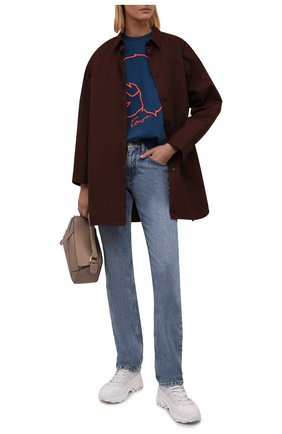 Женская хлопковая футболка KENZO синего цвета по цене 12100 руб., арт. FB62TS6664SB | Фото 2 Женская хлопковая футболка KENZO синего цвета, арт. FB62TS6664SB | Фото 2 (Рукава: Короткие; Длина (для топов): Стандартные; Материал внешний: Хлопок; Женское Кросс-КТ: Футболка-одежда; Принт: С принтом; Стили: Спорт-шик)