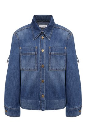Женская джинсовая куртка VICTORIA BECKHAM синего цвета по цене 33600 руб., арт. 1521DSH002911A | Фото 1 Женская джинсовая куртка VICTORIA BECKHAM синего цвета, арт. 1521DSH002911A | Фото 1 (Материал внешний: Хлопок; Рукава: Длинные; Длина (верхняя одежда): Короткие; Кросс-КТ: Деним, Куртка; Стили: Гранж)