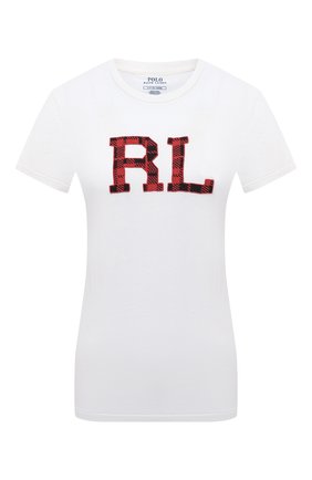 Женская хлопковая футболка POLO RALPH LAUREN кремвого цвета по цене 12850 руб., арт. 211846856 | Фото 1 Женская хлопковая футболка POLO RALPH LAUREN кремвого цвета, арт. 211846856 | Фото 1 (Материал внешний: Хлопок; Длина (для топов): Стандартные; Рукава: Короткие; Женское Кросс-КТ: Футболка-одежда; Принт: С принтом; Стили: Кэжуэл)