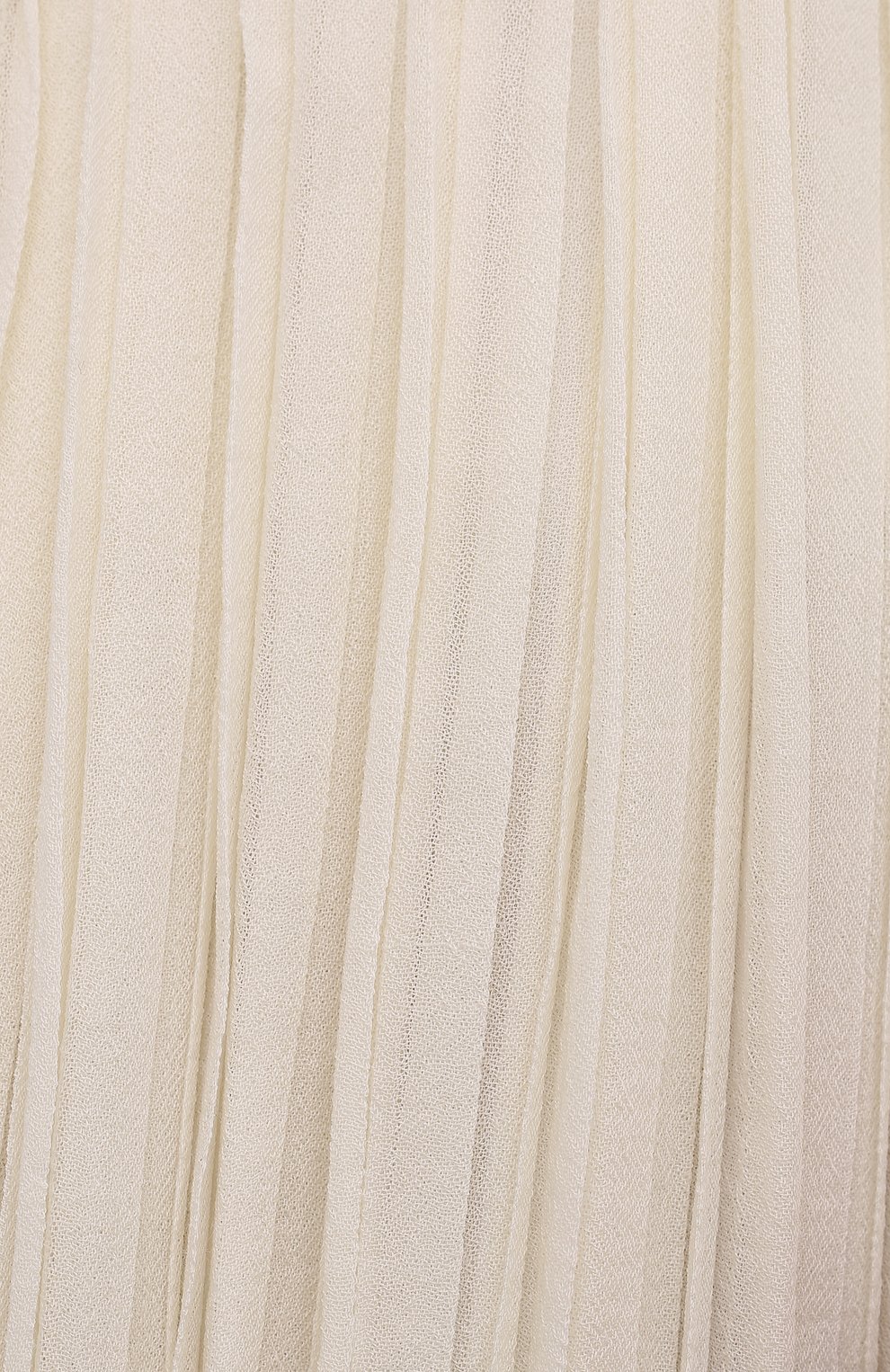 Женская шерстяная юбка CHLOÉ белого цвета, арт. CHC21WJU16061 | Фото 5 (Материал внешний: Шерсть; Женское Кросс-КТ: юбка-плиссе, Юбка-одежда; Длина Ж (юбки, платья, шорты): Миди; Стили: Романтичный; Материал подклада: Шелк)