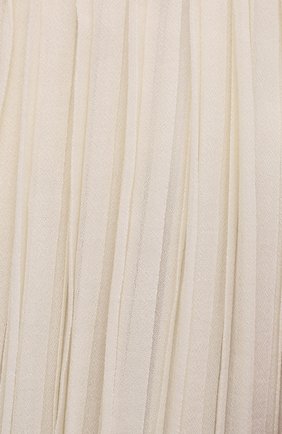 Женская шерстяная юбка CHLOÉ белого цвета, арт. CHC21WJU16061 | Фото 5 (Материал внешний: Шерсть; Женское Кросс-КТ: юбка-плиссе, Юбка-одежда; Длина Ж (юбки, платья, шорты): Миди; Стили: Романтичный; Материал подклада: Шелк)