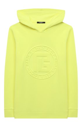 Детский хлопковое худи BALMAIN желтого цвета по цене 27950 руб., арт. 6P4590 | Фото 1 Детский хлопковое худи BALMAIN желтого цвета, арт. 6P4590 | Фото 1 (Рукава: Длинные; Материал внешний: Хлопок; Мальчики Кросс-КТ: Толстовка-одежда, Худи-одежда; Ростовка одежда: 10 - 11 лет | 140 - 146см, 13 - 15 лет | 158 см, 8 лет | 128 см)