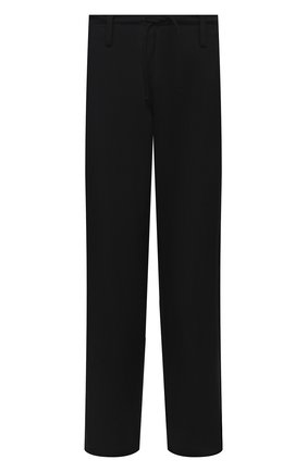 Мужские шерстяные брюки YOHJI YAMAMOTO черного цвета по цене 66950 руб., арт. HX-P01-140 | Фото 1 Мужские шерстяные брюки YOHJI YAMAMOTO черного цвета, арт. HX-P01-140 | Фото 1 (Длина (брюки, джинсы): Стандартные; Материал внешний: Шерсть; Стили: Минимализм; Случай: Повседневный)