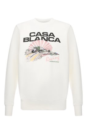 Мужской хлопковый свитшот CASABLANCA белого цвета по цене 31050 руб., арт. MF21-JTP-001 0FF WHITE-RACING SHELL | Фото 1 Мужской хлопковый свитшот CASABLANCA белого цвета, арт. MF21-JTP-001 0FF WHITE-RACING SHELL | Фото 1 (Длина (для топов): Стандартные; Материал внешний: Хлопок; Рукава: Длинные; Мужское Кросс-КТ: свитшот-одежда; Принт: С принтом; Стили: Спорт-шик)