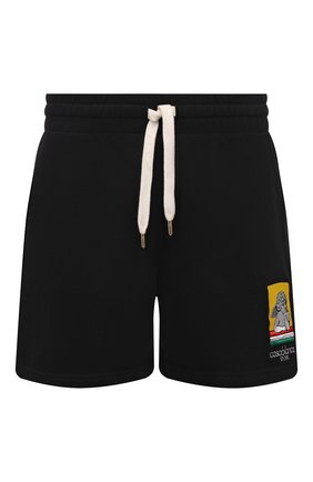 Мужские хлопковые шорты CASABLANCA черного цвета по цене 25650 руб., арт. MF21-JTR-003 BLACK-RACING CHERUB | Фото 1 Мужские хлопковые шорты CASABLANCA черного цвета, арт. MF21-JTR-003 BLACK-RACING CHERUB | Фото 1 (Длина Шорты М: До колена; Материал внешний: Хлопок; Кросс-КТ: Трикотаж; Стили: Спорт-шик; Принт: С принтом)