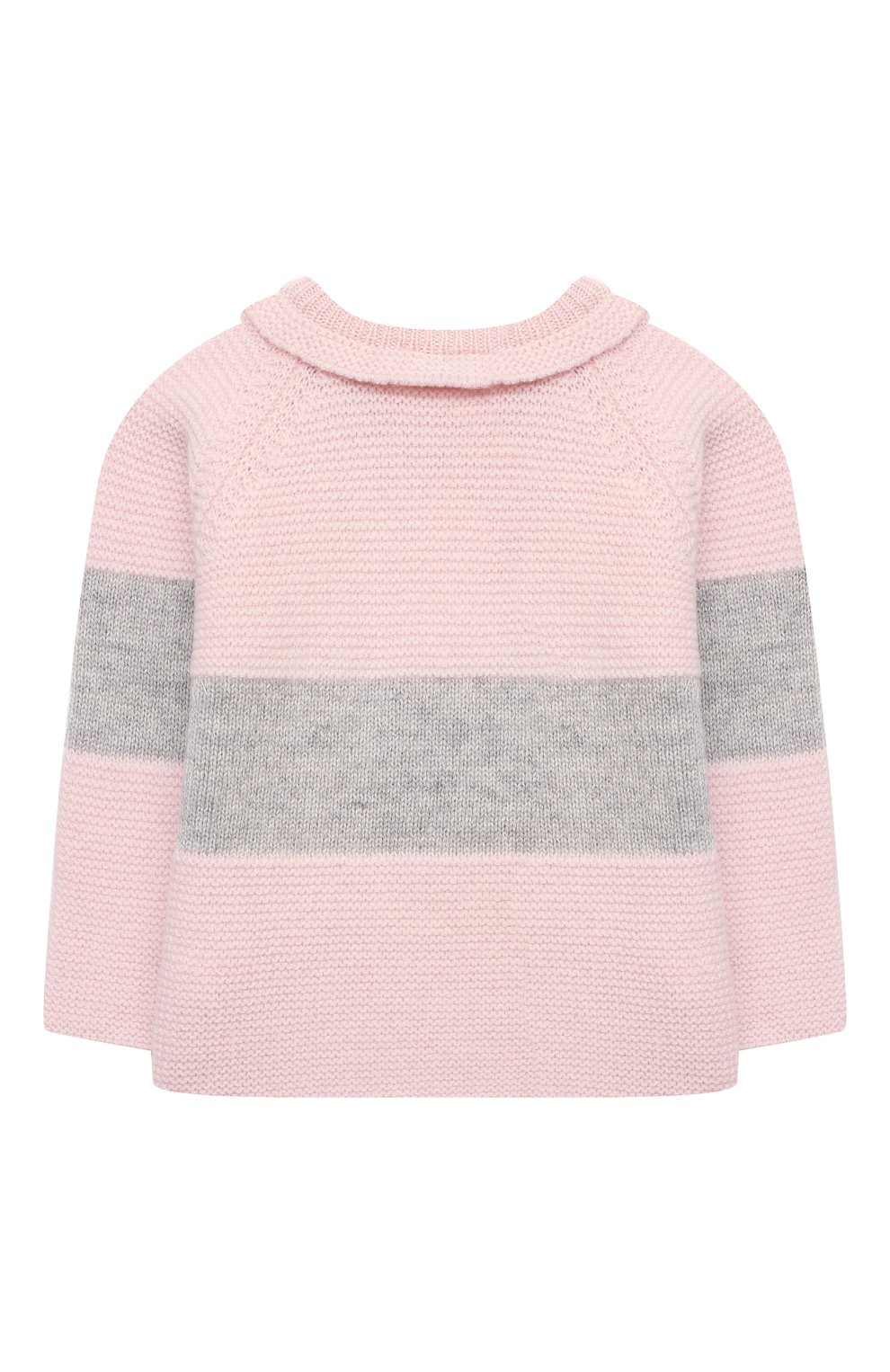 Детский комплект из пуловера и брюк BABY T розового цвета, арт. 21AI150C/1M-12M | Фото 3 (Кросс-КТ НВ: Костюм; Материал внешний: Шерсть; Рукава: Длинные)