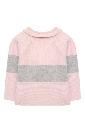 Детский комплект из пуловера и брюк BABY T розового цвета, арт. 21AI150C/1M-12M | Фото 3 (Кросс-КТ НВ: Костюм; Материал внешний: Шерсть; Рукава: Длинные)