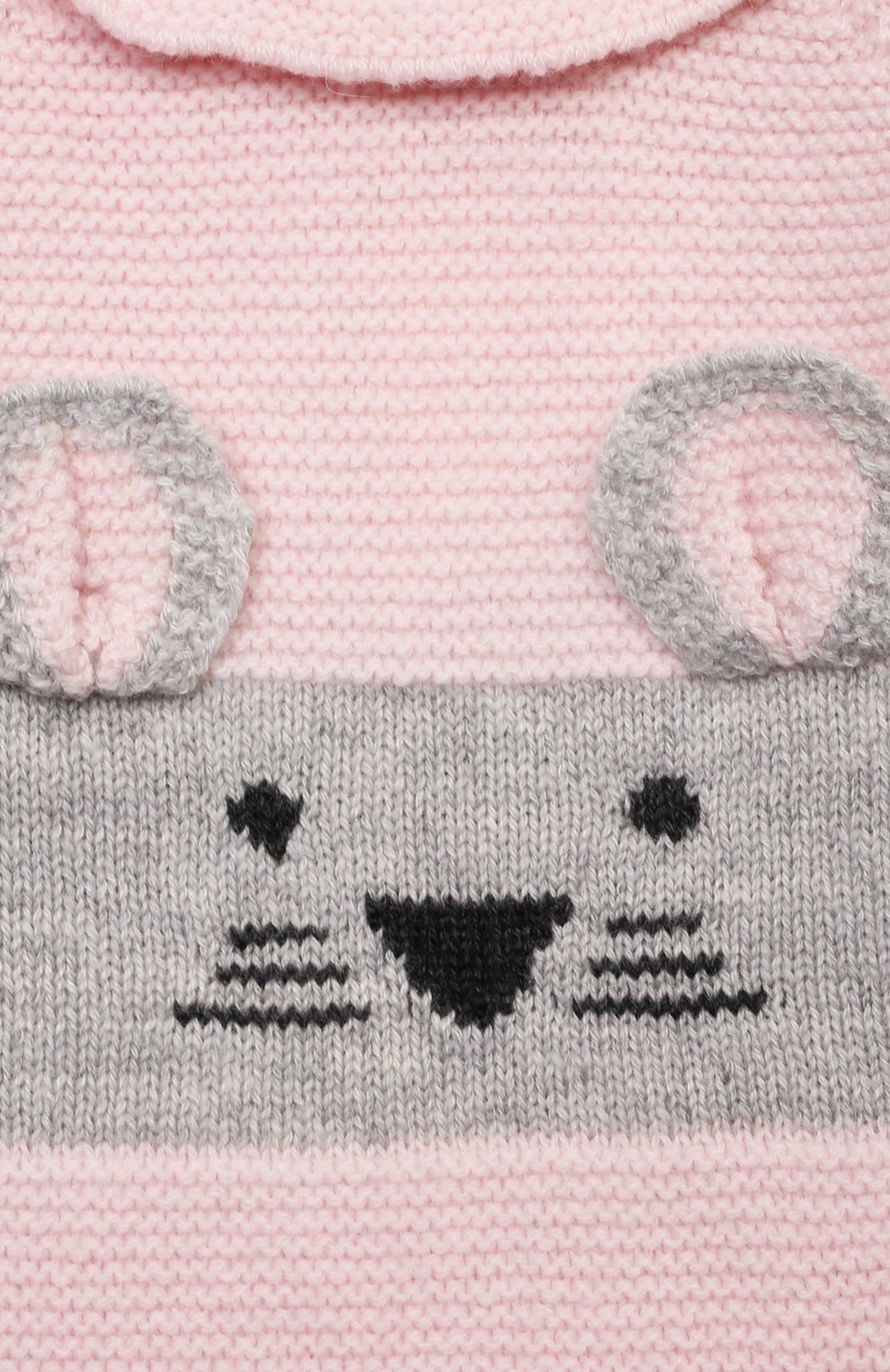 Детский комплект из пуловера и брюк BABY T розового цвета, арт. 21AI150C/1M-12M | Фото 6 (Кросс-КТ НВ: Костюм; Материал внешний: Шерсть; Рукава: Длинные)