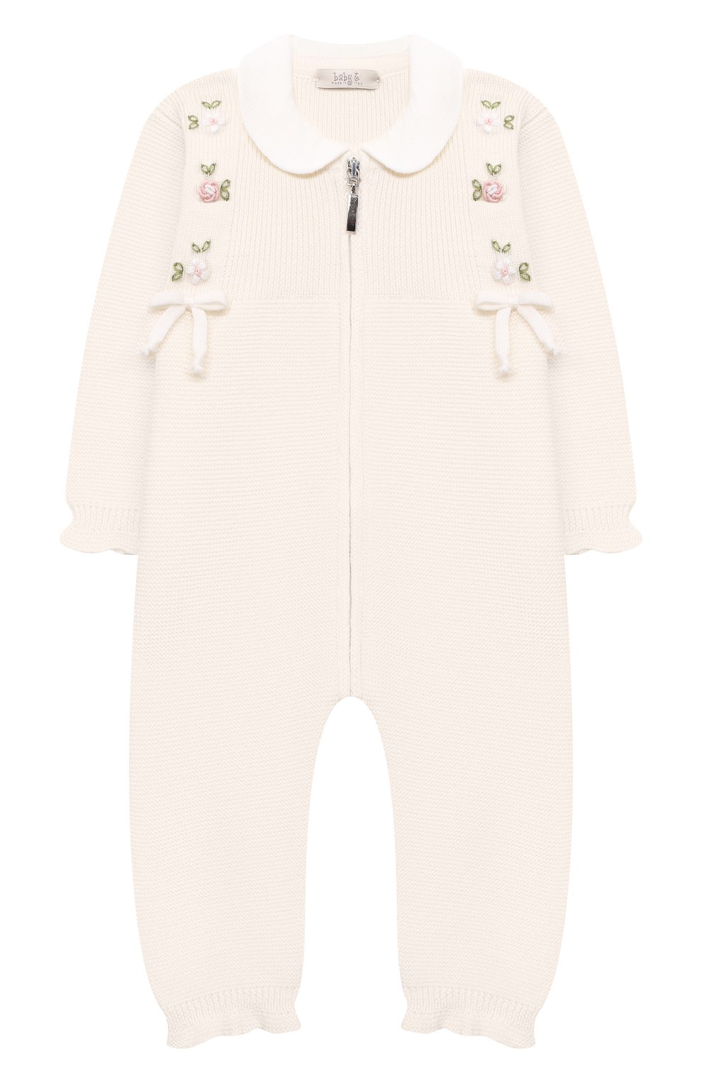 Детский шерстяной комбинезон BABY T белого цвета, арт. 21AI111TZ/18M-3A | Фото 1