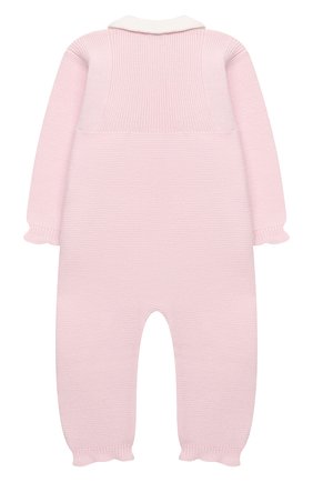 Детский шерстяной комбинезон BABY T розового цвета по цене 14950 руб., арт. 21AI111TZ/18M-3A | Фото 2 Детский шерстяной комбинезон BABY T розового цвета, арт. 21AI111TZ/18M-3A | Фото 2