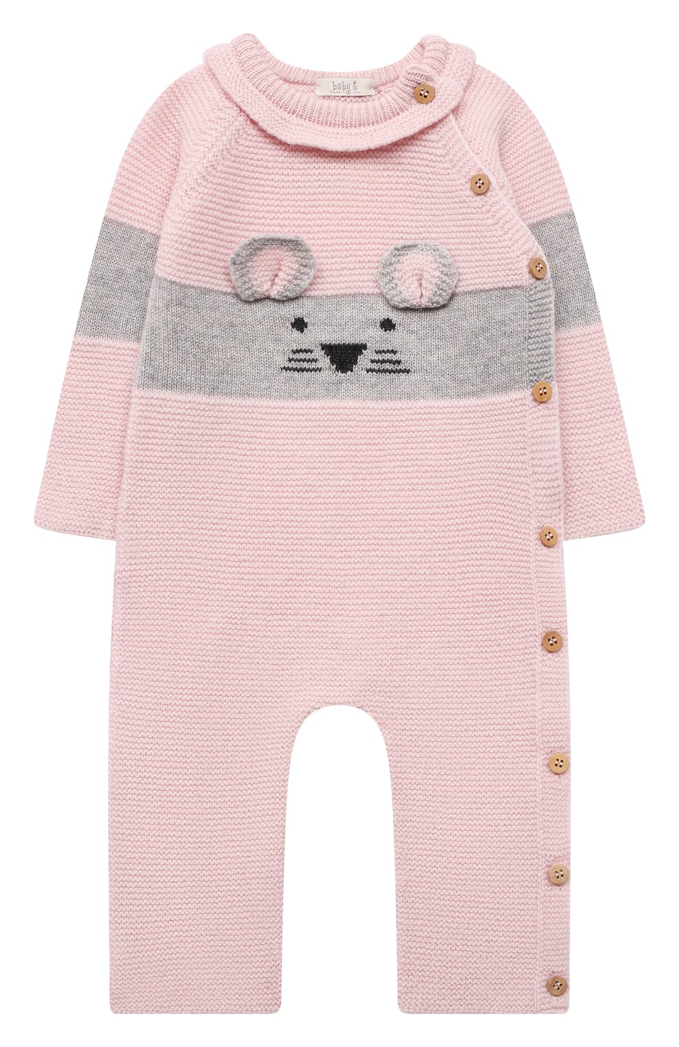 Детский шерстяной комбинезон BABY T розового цвета, арт. 21AI151T/18M-3A | Фото 1