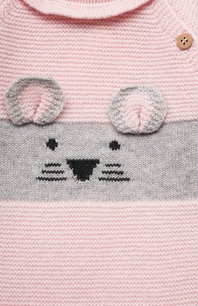 Детский шерстяной комбинезон BABY T розового цвета по цене 13400 руб., арт. 21AI151T/18M-3A | Фото 3 Детский шерстяной комбинезон BABY T розового цвета, арт. 21AI151T/18M-3A | Фото 3