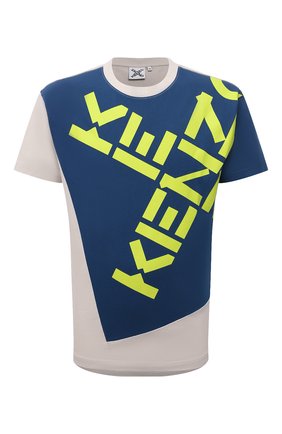 Мужская хлопковая футболка kenzo sport KENZO синего цвета по цене 12900 руб., арт. FB65TS0314SK | Фото 1 Мужская хлопковая футболка kenzo sport KENZO синего цвета, арт. FB65TS0314SK | Фото 1 (Материал внешний: Хлопок; Принт: С принтом; Рукава: Короткие; Стили: Спорт-шик; Длина (для топов): Стандартные)