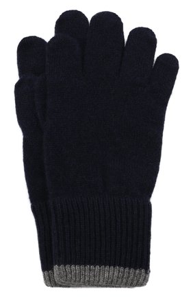 Детские кашемировые перчатки BRUNELLO CUCINELLI темно-синего цвета, арт. B22M90100A | Фото 1 (Материал: Кашемир, Шерсть, Текстиль)