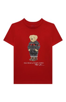 Детская хлопковая футболка POLO RALPH LAUREN красного цвета по цене 3805 руб., арт. 322853790 | Фото 1 Детская хлопковая футболка POLO RALPH LAUREN красного цвета, арт. 322853790 | Фото 1 (Материал внешний: Хлопок; Рукава: Короткие)