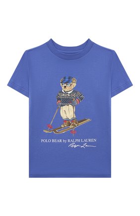 Детская хлопковая футболка POLO RALPH LAUREN голубого цвета по цене 3805 руб., арт. 321853790 | Фото 1 Детская хлопковая футболка POLO RALPH LAUREN голубого цвета, арт. 321853790 | Фото 1 (Материал внешний: Хлопок; Рукава: Короткие)