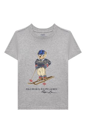 Детская хлопковая футболка POLO RALPH LAUREN серого цвета по цене 3805 руб., арт. 321853790 | Фото 1 Детская хлопковая футболка POLO RALPH LAUREN серого цвета, арт. 321853790 | Фото 1 (Рукава: Короткие; Материал внешний: Хлопок; Ростовка одежда: 18 мес | 86 см, 3 года | 98 см, 4 года | 104 см)