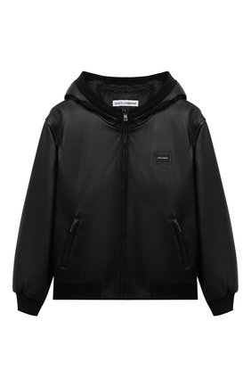 Детского кожаная куртка DOLCE & GABBANA черного цвета по цене 98050 руб., арт. L42B25/G7A6B/2-6 | Фото 1 Детского кожаная куртка DOLCE & GABBANA черного цвета, арт. L42B25/G7A6B/2-6 | Фото 1 (Материал подклада: Вискоза; Рукава: Длинные; Кросс-КТ: Сезон: демисезон; Материал внешний: Натуральная кожа)