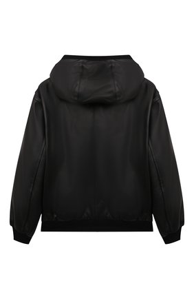 Детского кожаная куртка DOLCE & GABBANA черного цвета по цене 98050 руб., арт. L42B25/G7A6B/2-6 | Фото 2 Детского кожаная куртка DOLCE & GABBANA черного цвета, арт. L42B25/G7A6B/2-6 | Фото 2 (Материал подклада: Вискоза; Рукава: Длинные; Кросс-КТ: Сезон: демисезон; Материал внешний: Натуральная кожа)