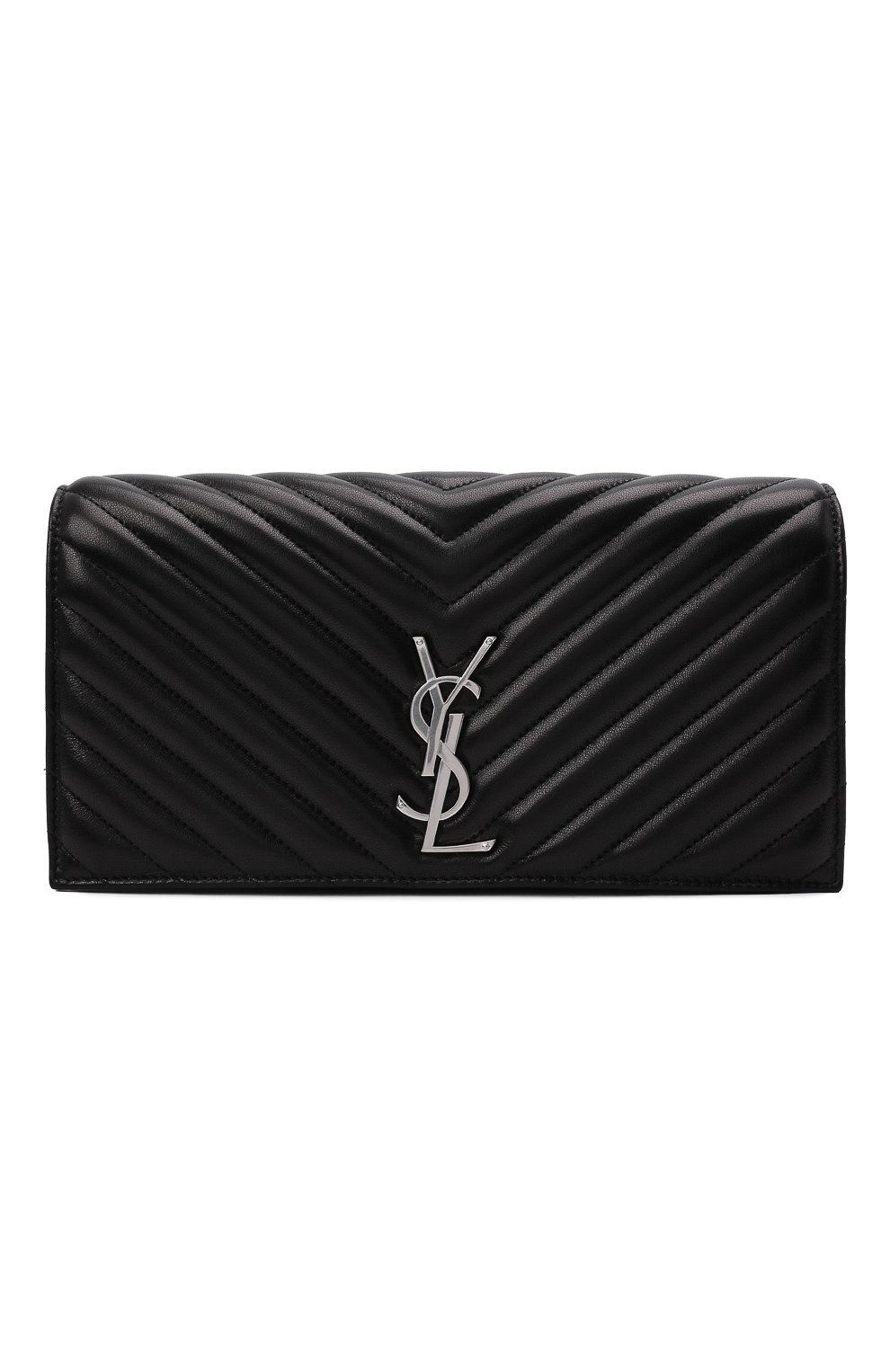 Женский клатч kate supple SAINT LAURENT черного цвета, арт. 660618/1ELX6 | Фото 1 (Размер: medium; Материал: Натуральная кожа; Женское Кросс-КТ: Клатч-клатчи)