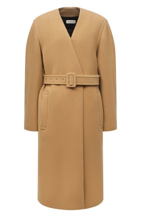 Женское шерстяное пальто DRIES VAN NOTEN бежевого цвета по цене 129500 руб., арт. 212-010280-3271 | Фото 1 Женское шерстяное пальто DRIES VAN NOTEN бежевого цвета, арт. 212-010280-3271 | Фото 1 (Рукава: Длинные; Материал внешний: Шерсть; Материал подклада: Хлопок; Длина (верхняя одежда): До колена; 1-2-бортные: Однобортные; Стили: Кэжуэл)