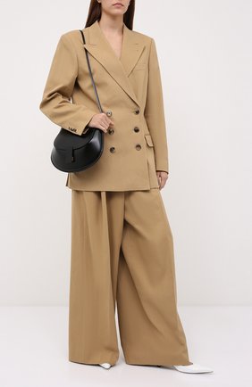 Женские хлопковые брюки DRIES VAN NOTEN бежевого цвета по цене 57400 руб., арт. 212-010964-3187 | Фото 2 Женские хлопковые брюки DRIES VAN NOTEN бежевого цвета, арт. 212-010964-3187 | Фото 2 (Материал внешний: Хлопок; Длина (брюки, джинсы): Стандартные; Женское Кросс-КТ: Брюки-одежда; Стили: Кэжуэл; Силуэт Ж (брюки и джинсы): Широкие)