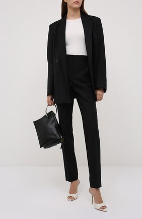 Женские шерстяные брюки DRIES VAN NOTEN черного цвета по цене 43850 руб., арт. 212-010940-3183 | Фото 2 Женские шерстяные брюки DRIES VAN NOTEN черного цвета, арт. 212-010940-3183 | Фото 2 (Материал подклада: Вискоза; Материал внешний: Шерсть; Длина (брюки, джинсы): Стандартные; Женское Кросс-КТ: Брюки-одежда; Стили: Кэжуэл; Силуэт Ж (брюки и джинсы): Прямые)