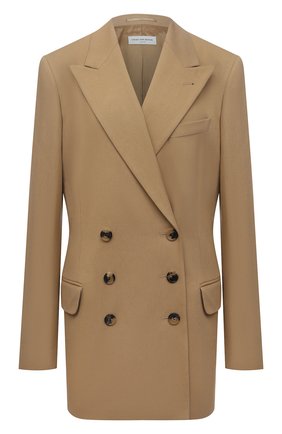 Женский хлопковый жакет DRIES VAN NOTEN бежевого цвета по цене 109000 руб., арт. 212-010428-3187 | Фото 1 Женский хлопковый жакет DRIES VAN NOTEN бежевого цвета, арт. 212-010428-3187 | Фото 1 (Рукава: Длинные; Длина (для топов): Удлиненные; Материал внешний: Хлопок; Материал подклада: Вискоза; Стили: Кэжуэл; Женское Кросс-КТ: Жакет-одежда; Случай: Повседневный; 1-2-бортные: Двубортные)