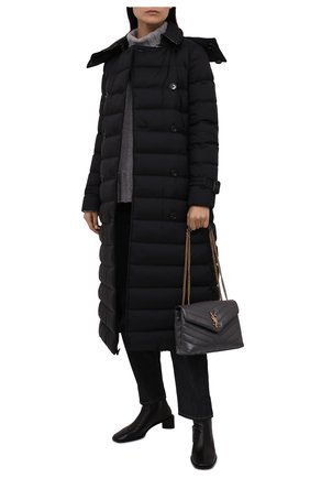 Женский пуховик BURBERRY черного цвета по цене 125000 руб., арт. 8045023 | Фото 2 Женский пуховик BURBERRY черного цвета, арт. 8045023 | Фото 2 (Рукава: Длинные; Материал подклада: Синтетический материал; Материал утеплителя: Пух и перо; Длина (верхняя одежда): Длинные; Материал внешний: Синтетический материал; Стили: Кэжуэл; Кросс-КТ: Пуховик)