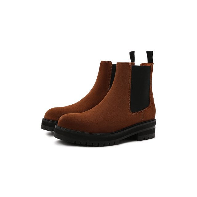Замшевые ботинки Polo Ralph Lauren коричневого цвета