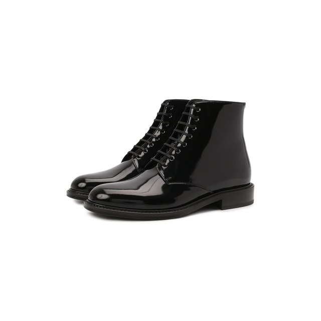 Кожаные ботинки Army Saint Laurent черного цвета