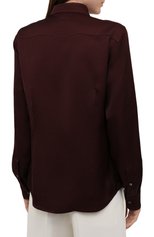 Женская рубашка из вискозы DRIES VAN NOTEN бордового цвета, ар�т. 212-010759-3159 | Фото 4 (Рукава: Длинные; Стили: Гламурный, Классический; Принт: Без принта; Женское Кросс-КТ: Рубашка-одежда; Длина (для топов): Стандартные; Материал внешний: Вискоза)