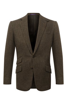 Мужской шерстяной пиджак RALPH LAUREN хаки цвета по цене 242000 руб., арт. 798851506 | Фото 1 Мужской шерстяной пиджак RALPH LAUREN хаки цвета, арт. 798851506 | Фото 1 (Длина (для топов): Стандартные; Рукава: Длинные; Материал внешний: Шерсть; Материал подклада: Купро; 1-2-бортные: Однобортные; Случай: Повседневный; Пиджаки М: Приталенный; Стили: Кэжуэл; Одежда: Одежда)