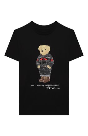 Детская хлопковая футболка POLO RALPH LAUREN черного цвета по цене 3805 руб., арт. 322853790 | Фото 1 Детская хлопковая футболка POLO RALPH LAUREN черного цвета, арт. 322853790 | Фото 1 (Материал внешний: Хлопок; Рукава: Короткие)