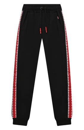 Детские хлопковые джоггеры SPRAYGROUND черного цвета по цене 9395 руб., арт. SPY190 | Фото 1 Детские хлопковые джоггеры SPRAYGROUND черного цвета, арт. SPY190 | Фото 1 (Материал внешний: Хлопок; Мальчики Кросс-КТ: Брюки-спорт)