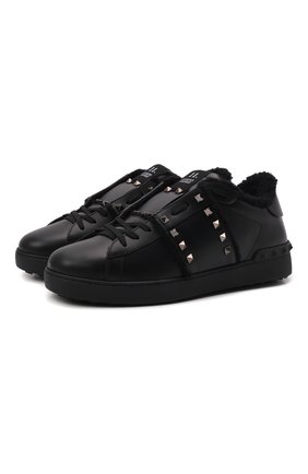 Кожаные кеды Rockstud Untitled | Фото №1 Кожаные кеды Rockstud Untitled | Фото №1