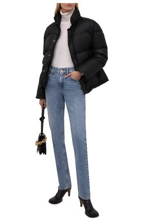 Женская пуховая куртка SAINT LAURENT черного цвета по цене 162000 руб., арт. 671966/Y744T | Фото 2 Женская пуховая куртка SAINT LAURENT черного цвета, арт. 671966/Y744T | Фото 2 (Длина (верхняя одежда): Короткие; Материал подклада: Синтетический материал; Рукава: Длинные; Материал внешний: Синтетический материал; Материал утеплителя: Пух и перо; Кросс-КТ: Куртка; Женское Кросс-КТ: Пуховик-куртка)