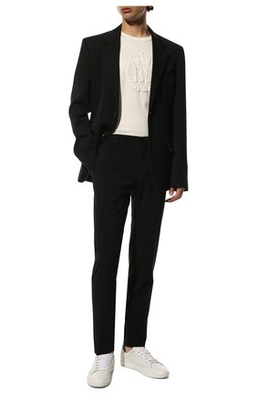 Мужские шерстяные брюки DOLCE & GABBANA черного цвета по цене 42850 руб., арт. GY10MT/FUBEC | Фото 2 Мужские шерстяные брюки DOLCE & GABBANA черного цвета, арт. GY10MT/FUBEC | Фото 2 (Материал внешний: Шерсть; Длина (брюки, джинсы): Стандартные; Материал подклада: Вискоза; Случай: Формальный; Стили: Классический)