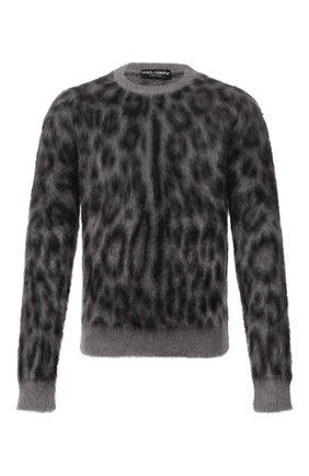 Мужской свитер DOLCE & GABBANA серого цвета по цене 119500 руб., арт. GXH60T/JCML0 | Фото 1 Мужской свитер DOLCE & GABBANA серого цвета, арт. GXH60T/JCML0 | Фото 1 (Материал внешний: Шерсть; Рукава: Длинные; Длина (для топов): Стандартные; Мужское Кросс-КТ: Свитер-одежда; Стили: Гламурный; Принт: С принтом)