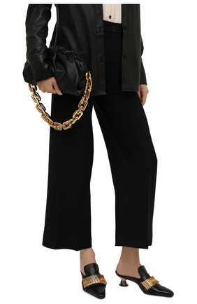 Женские кожаные мюли cuff PROENZA SCHOULER черного цвета, арт. PS37061A/14000 | Фото 3 (Материал внешний: Кожа; Материал внутренний: Натуральная кожа; Каблук тип: Фигурный)