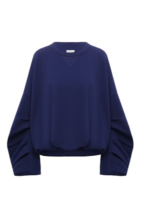 Женский хлопковый свитшот DRIES VAN NOTEN синего цвета по цене 33400 руб., арт. 212-011115-3608 | Фото 1 Женский хлопковый свитшот DRIES VAN NOTEN синего цвета, арт. 212-011115-3608 | Фото 1 (Материал внешний: Хлопок; Рукава: Длинные; Длина (для топов): Стандартные; Стили: Спорт-шик; Женское Кросс-КТ: Свитшот-одежда)