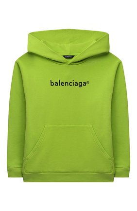 Детский хлопковое худи BALENCIAGA зеленого цвета по цене 23100 руб., арт. 682145/TLV78 | Фото 1 Детский хлопковое худи BALENCIAGA зеленого цвета, арт. 682145/TLV78 | Фото 1 (Материал внешний: Хлопок; Рукава: Длинные; Девочки Кросс-КТ: Толстовка-одежда)