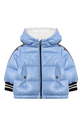 Детского комплект из комбинезона и куртки MONCLER голубого цвета по цене 53900 руб., арт. G2-951-1F515-20-68950/9-12M | Фото 2 Детского комплект из комбинезона и куртки MONCLER голубого цвета, арт. G2-951-1F515-20-68950/9-12M | Фото 2 (Рукава: Длинные; Материал подклада: Хлопок; Материал внешний: Синтетический материал; Материал утеплителя: Пух и перо)