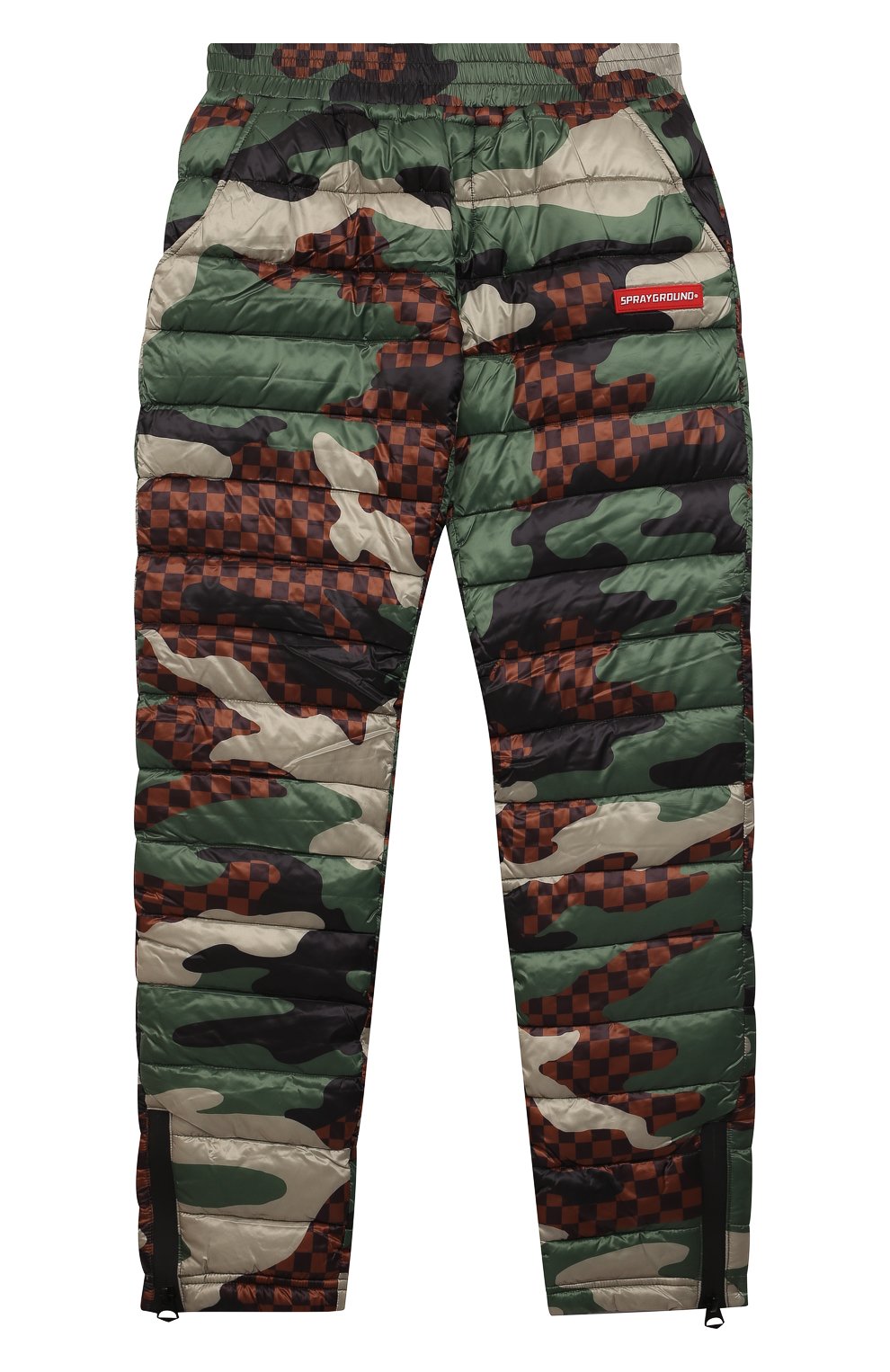 Утепленные брюки SPRAYGROUND детские хаки цвета —  в интернет .