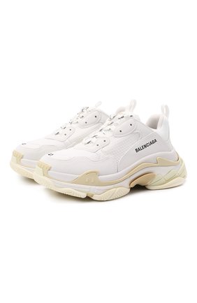 Мужские кроссовки triple s BALENCIAGA белого цвета по цене 78350 руб., арт. 534217/W2CA1 | Фото 1 Мужские кроссовки triple s BALENCIAGA белого цвета, арт. 534217/W2CA1 | Фото 1 (Материал внутренний: Текстиль; Подошва: Массивная; Материал внешний: Текстиль, Экокожа; Стили: Гранж)