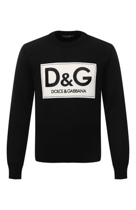 Мужской шерстяной джемпер DOLCE & GABBANA черного цвета по цене 95000 руб., арт. GX514Z/JBVE2 | Фото 1 Мужской шерстяной джемпер DOLCE & GABBANA черного цвета, арт. GX514Z/JBVE2 | Фото 1 (Материал внешний: Шерсть; Рукава: Длинные; Длина (для топов): Стандартные; Мужское Кросс-КТ: Джемперы; Принт: С принтом; Вырез: Круглый; Стили: Кэжуэл)
